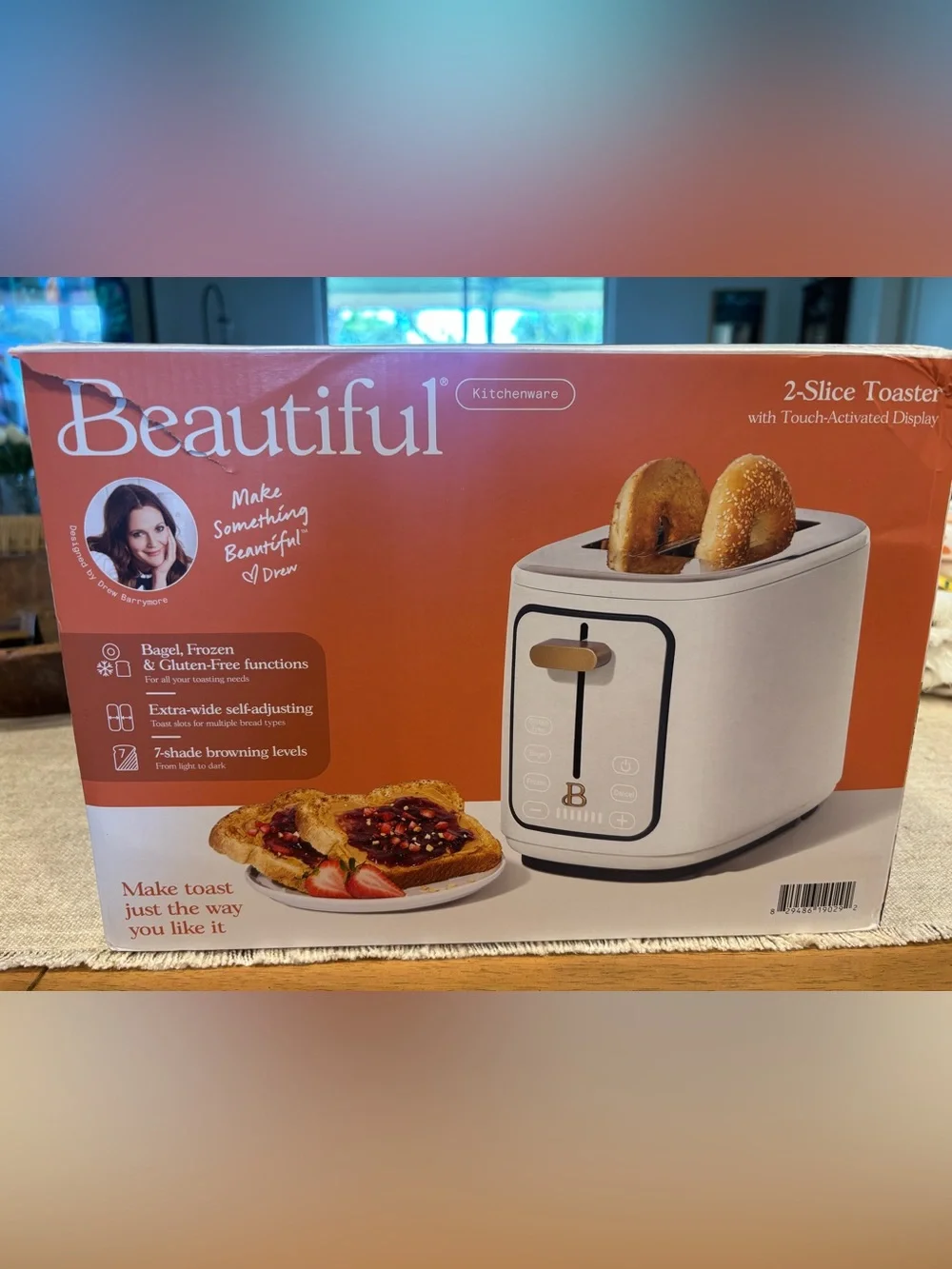 SOLD 🎉🎉Beautiful by Drew Barrymore 2-Slice Touchscreen Toaster White NEW